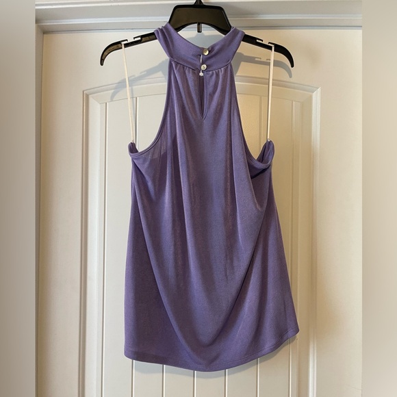 Kim & Cami Twist Neck Halter Top - Purple  X-Large - Picture 2 of 5
